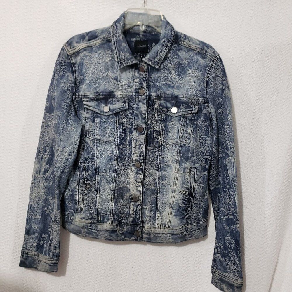 Liverpool Jeans Company Denim Distressed Blue Acid Wash Women's Jacket L